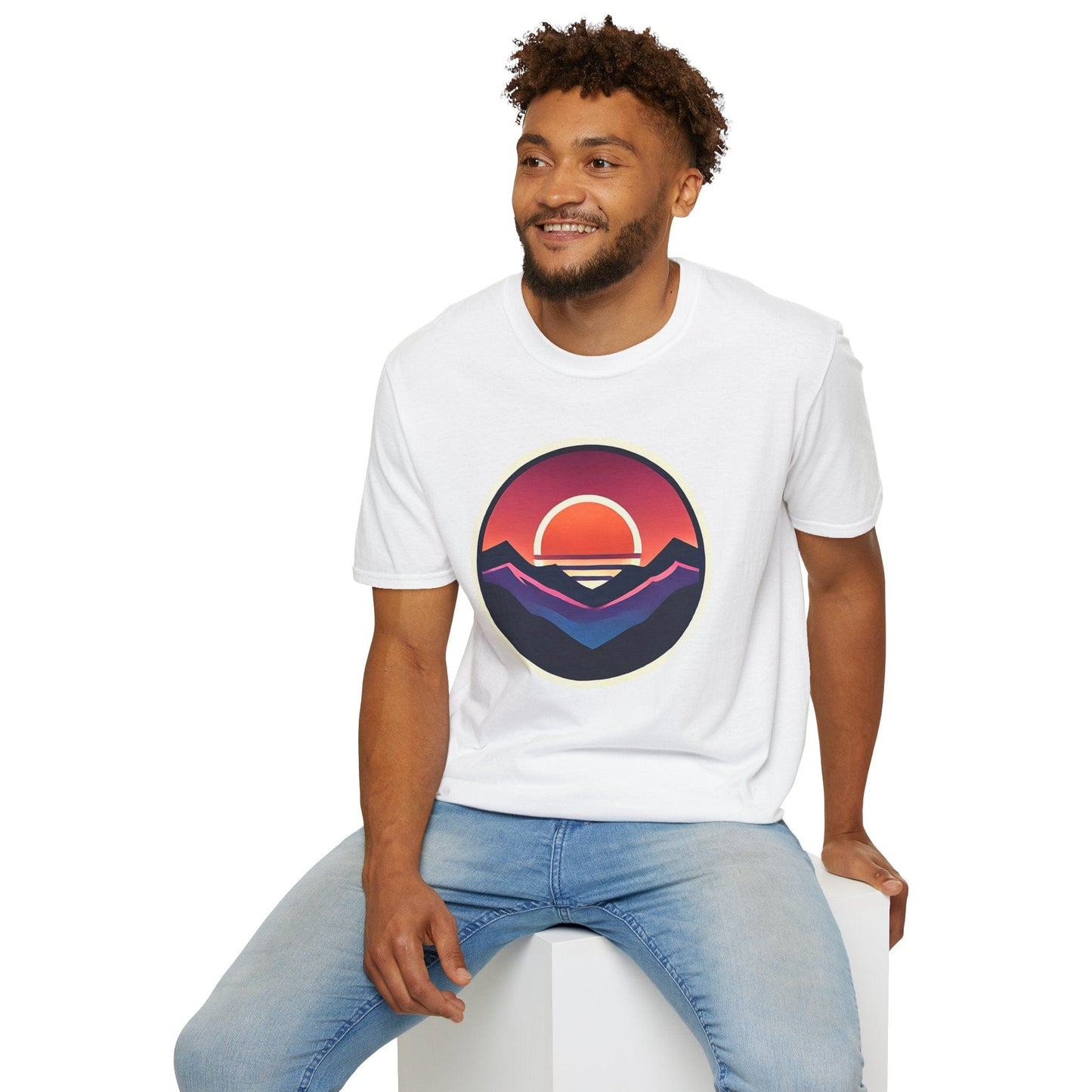 Retro Sunset Mountains T-Shirt