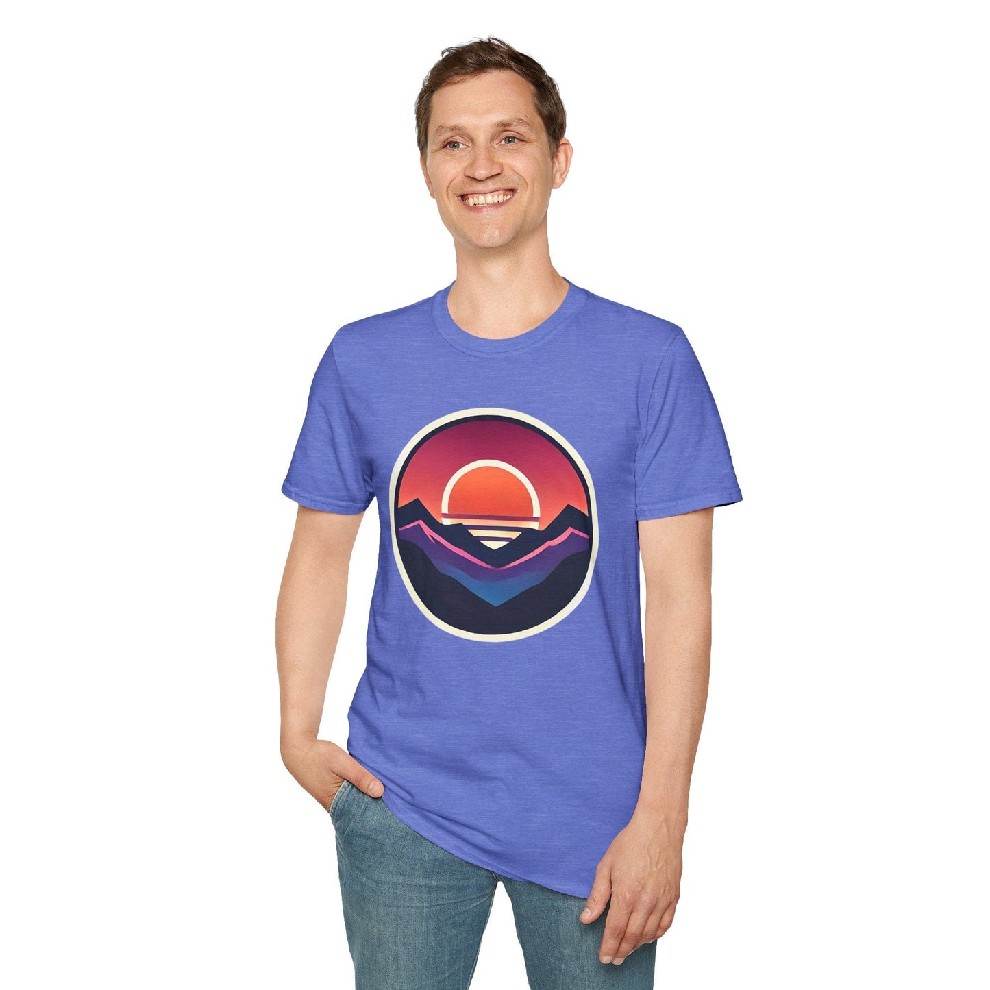 Retro Sunset Mountains T-Shirt