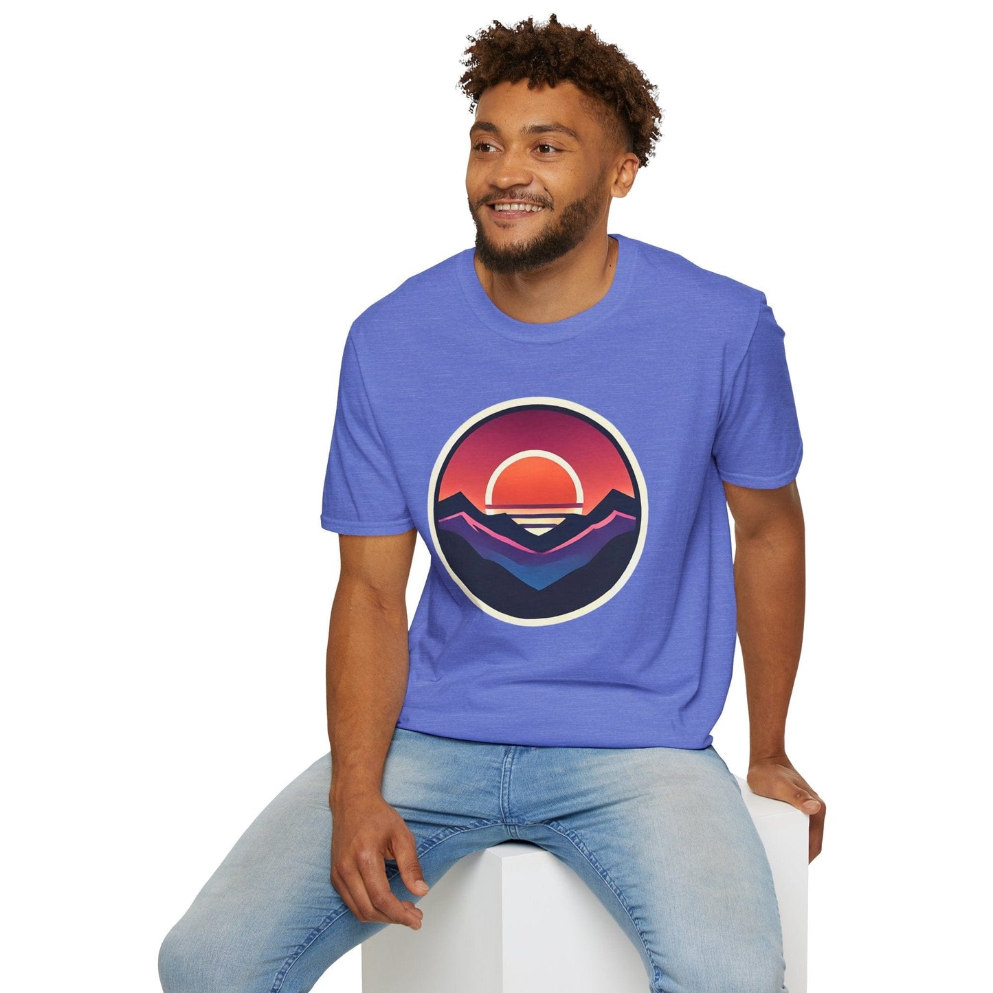 Retro Sunset Mountains T-Shirt