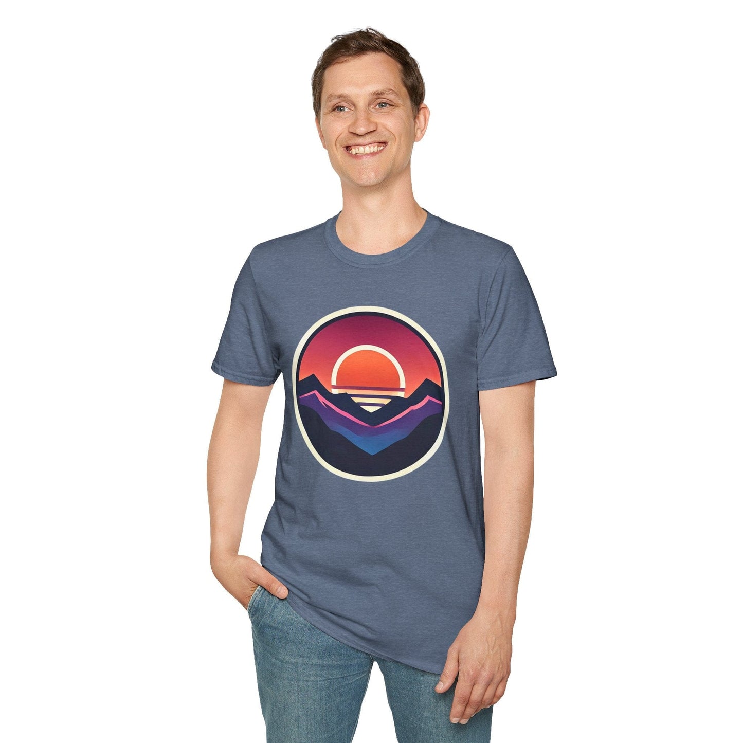 Retro Sunset Mountains T-Shirt