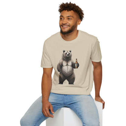 Beer Drinking Grizzly Bear T-Shirt