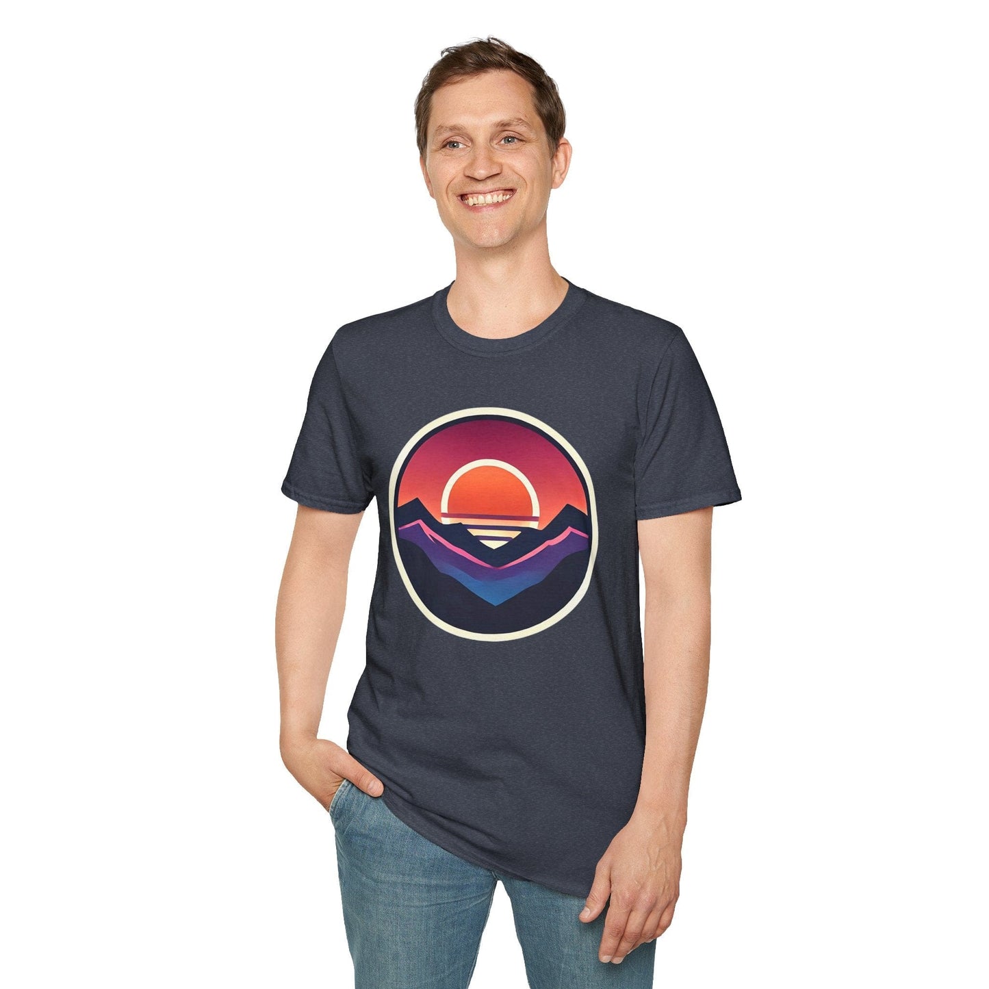 Retro Sunset Mountains T-Shirt