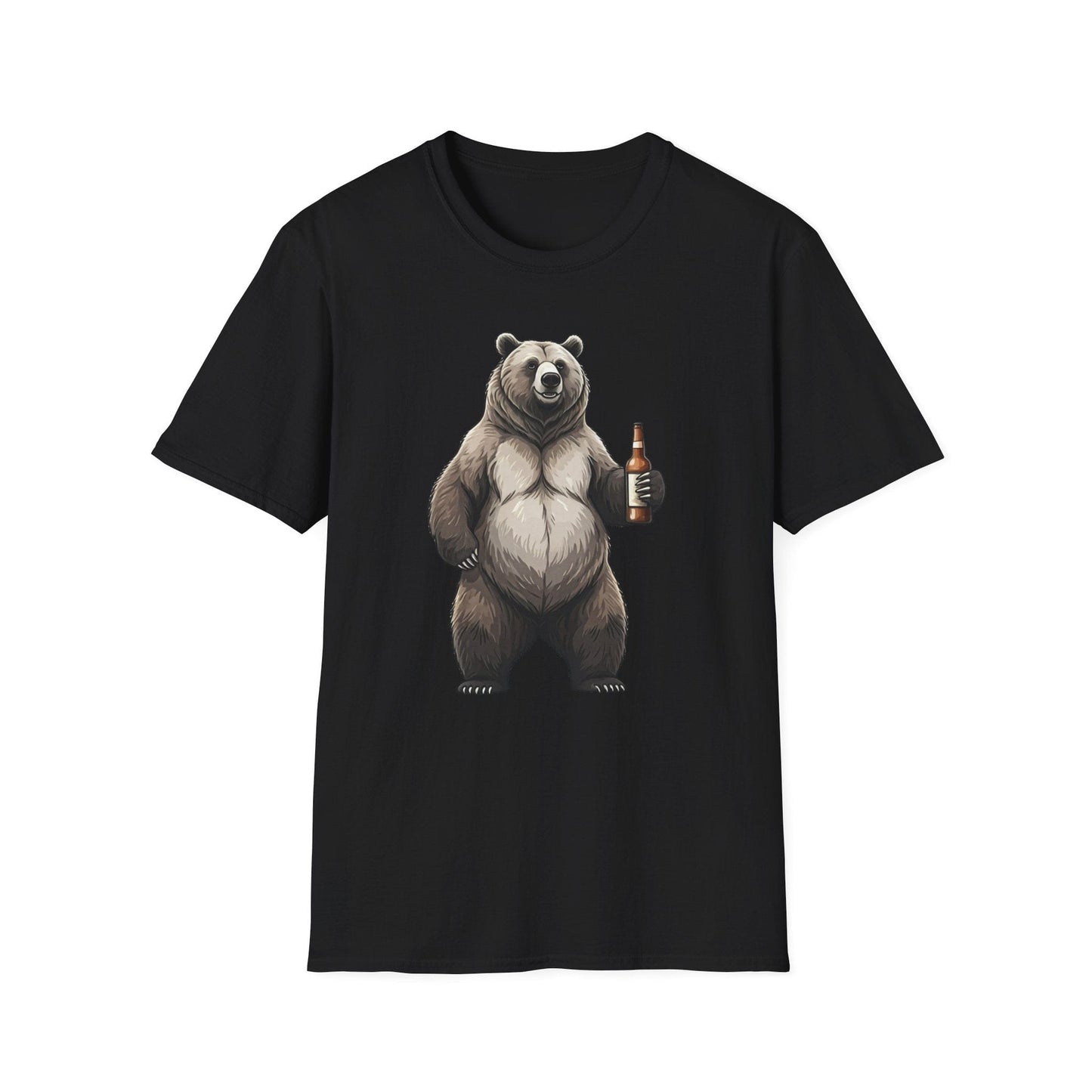 Beer Drinking Grizzly Bear T-Shirt