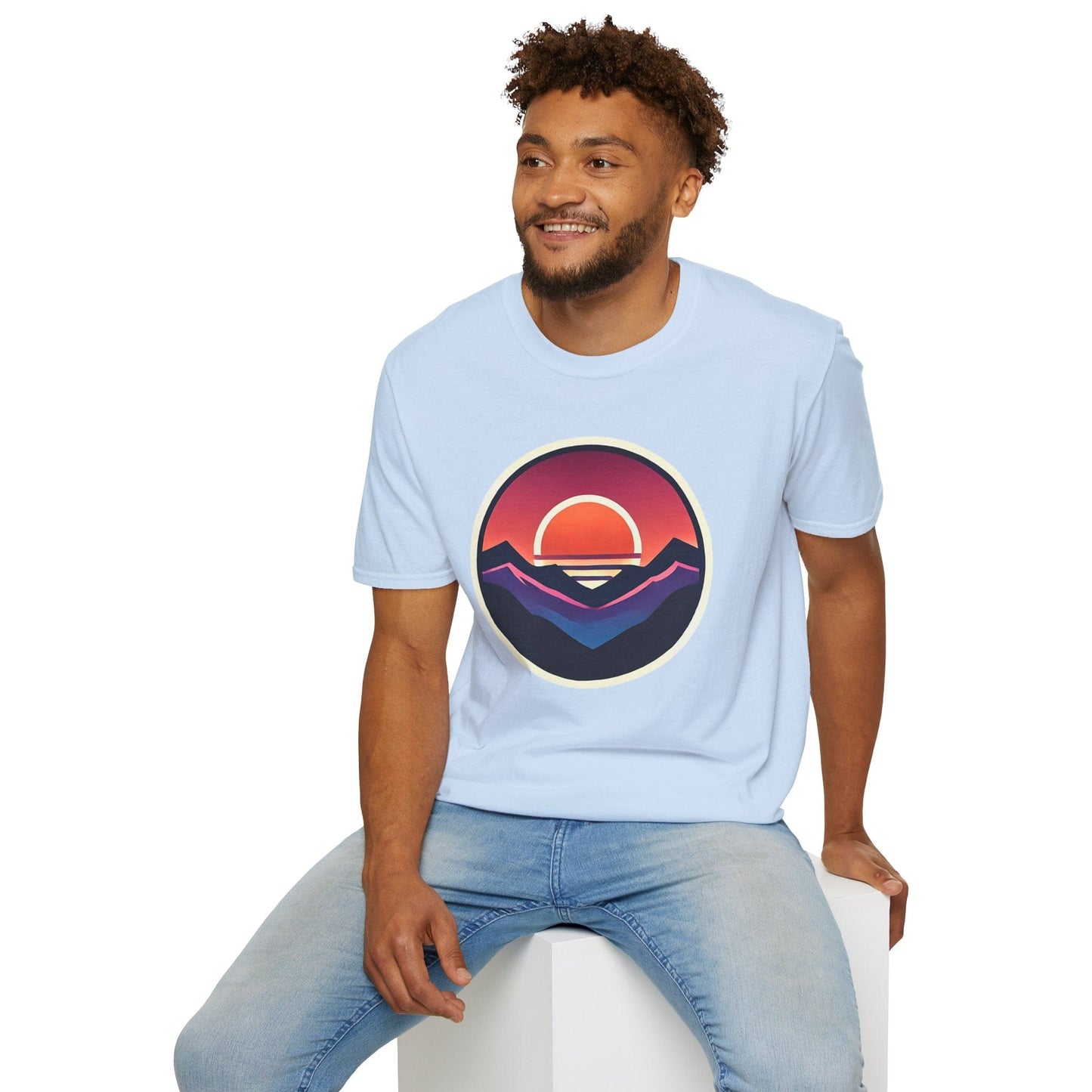 Retro Sunset Mountains T-Shirt