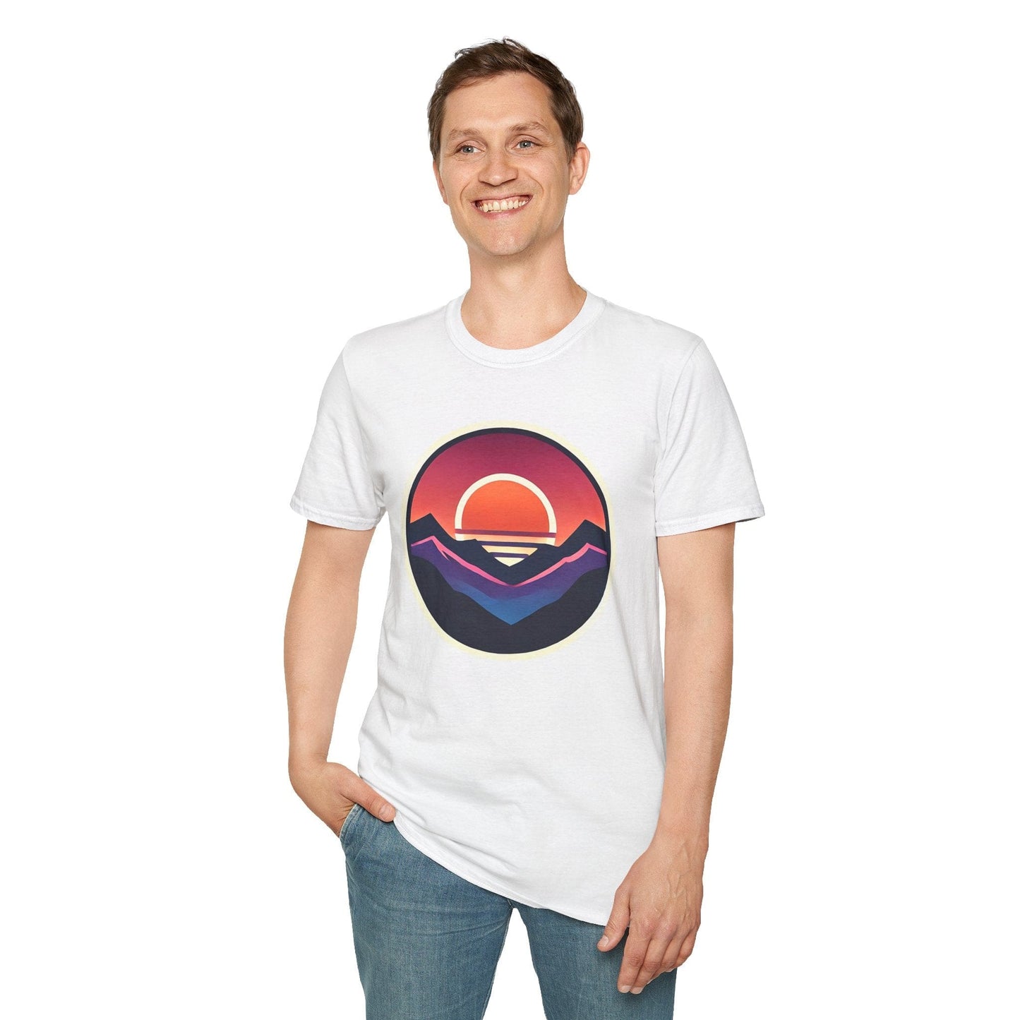 Retro Sunset Mountains T-Shirt