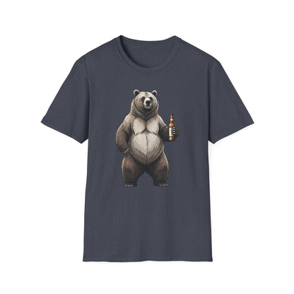 Beer Drinking Grizzly Bear T-Shirt