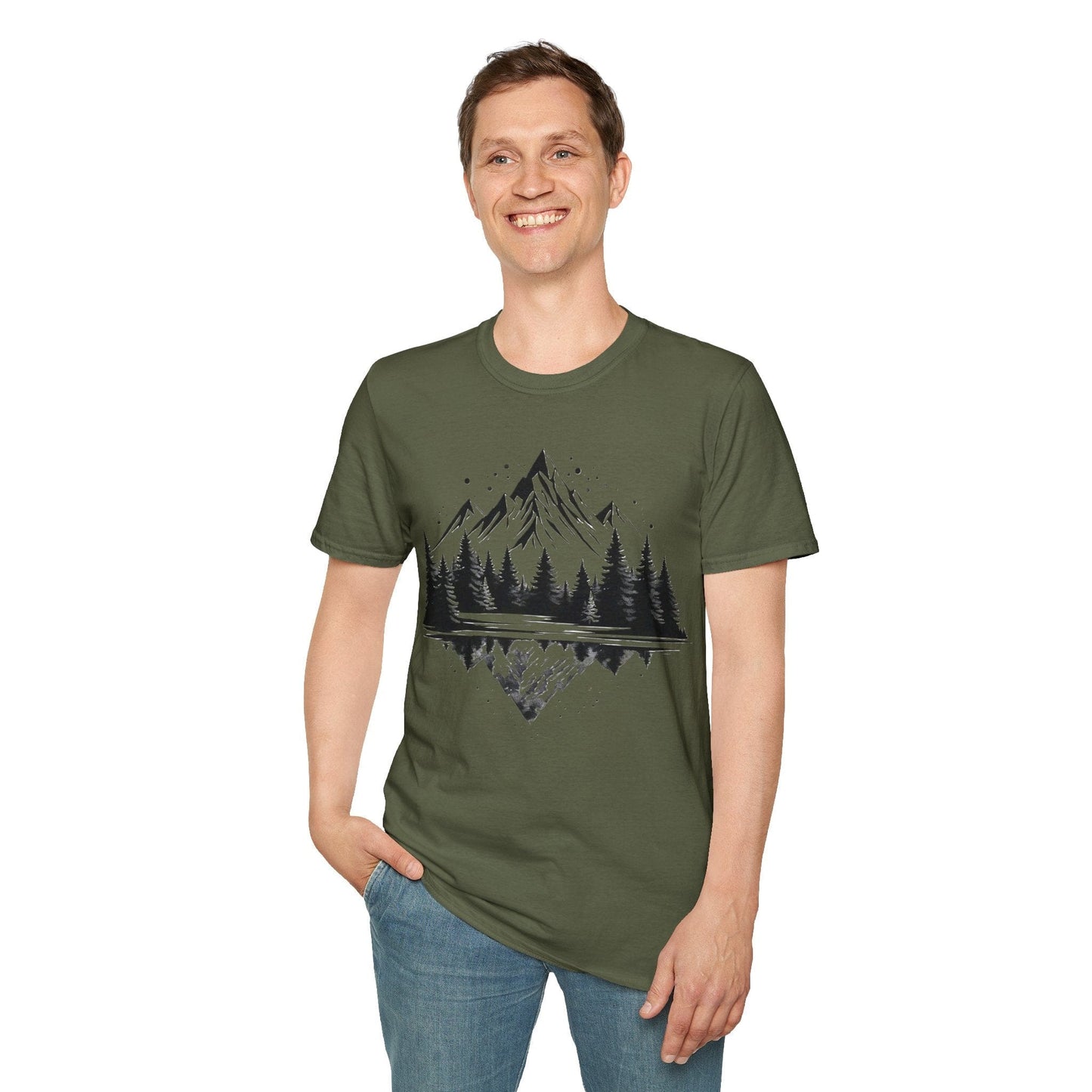 Reflective Mountain and Forest T-Shirt